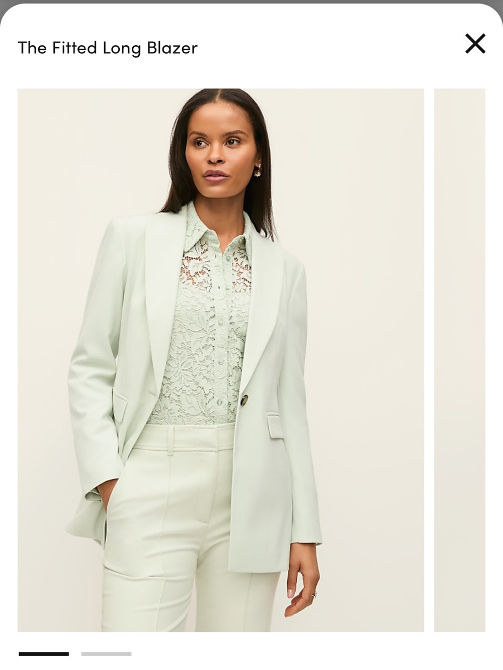 NWT Ann Taylor the fitted long Single-Button Blazer